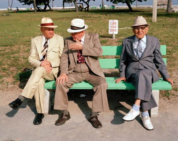 Untitled (Three Men on a Bench), Miami, South Beach