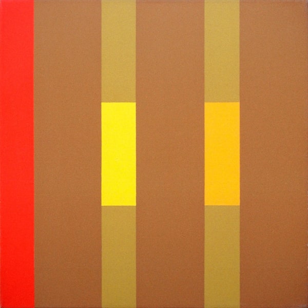 3 x 3 Series, #62, Yellow, Ochre, Red