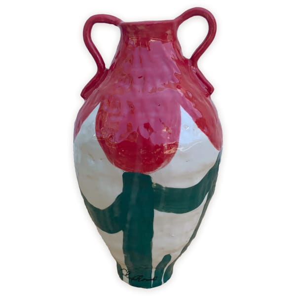 Galina Munroe, Red Vase 1, Collaboration with Meredith Adams, 2021