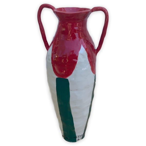 Galina Munroe, Red Vase 2, Collaboration with Meredith Adams, 2021