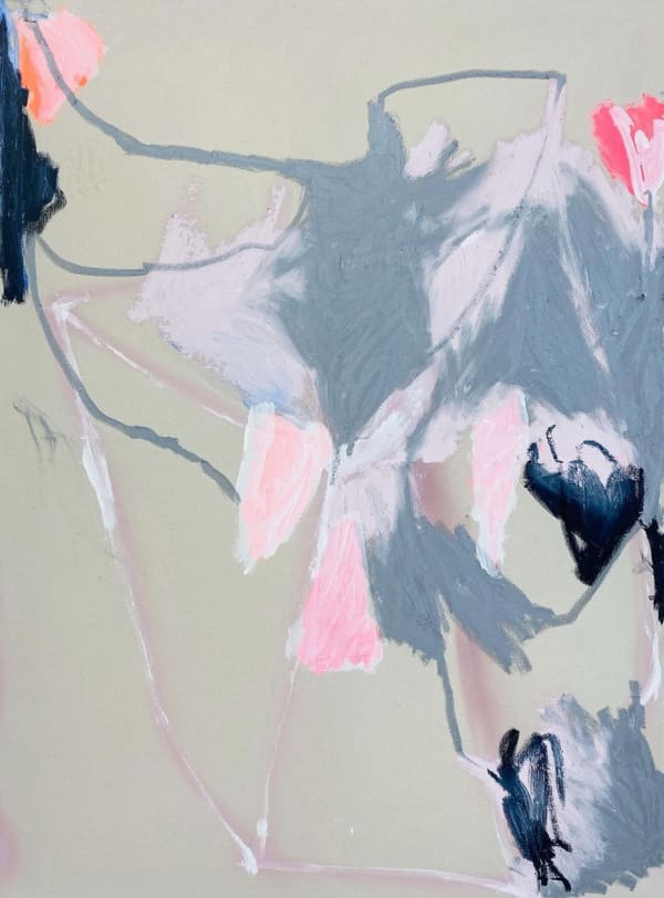 Gabriele Herzog, Lines in Silver Rose and Pink, 2022