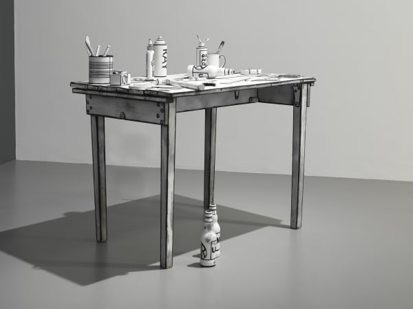 Mary Reid Kelley and Patrick Kelley, Daedalus' Table, 2014