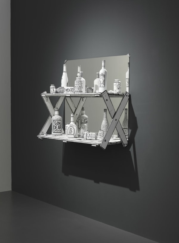 Mary Reid Kelley and Patrick Kelley, Pasiphae's Liquor Cabinet, 2014