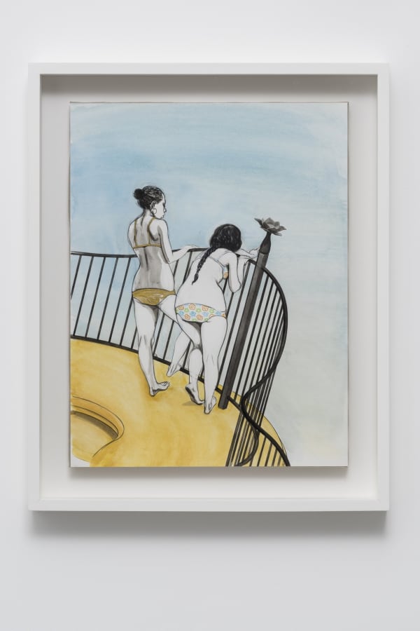 Charles Avery, Untitled (Two girls on balcony), 2016