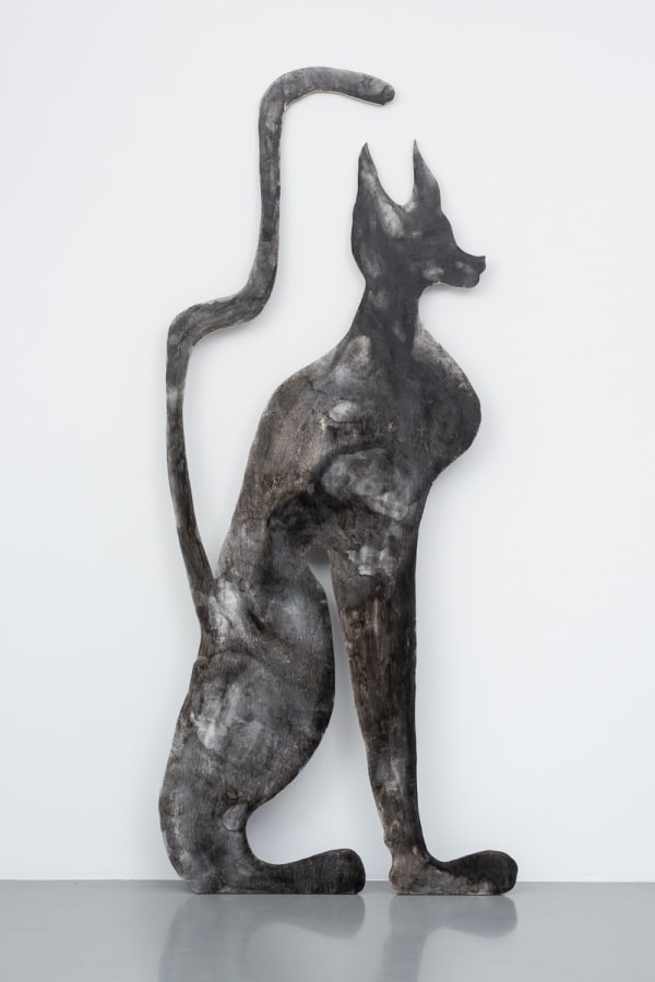 Tschabalala Self, Black Cat Standing, 2017