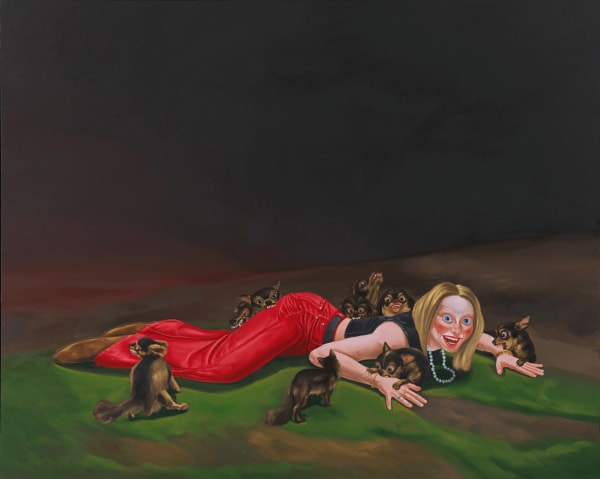 ALİ ELMACI Dudaklarımı Öp, Kalbimi Hançerle IX, 2022 Tuval üzerine yağlı boya / Oil on canvas 160 x 200 cm