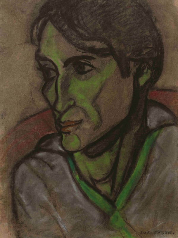 ANITA MALFATTI, Cabeça de homem (verde), 1915-1916
