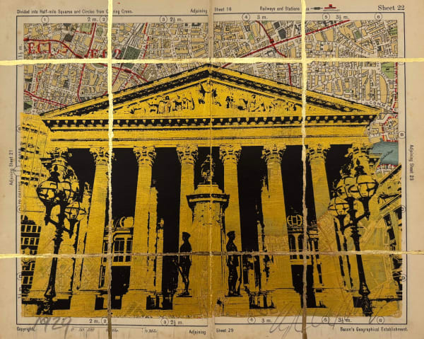 Angela Morris-Winmill, Royal Exchange London, Gold Ink, 1929