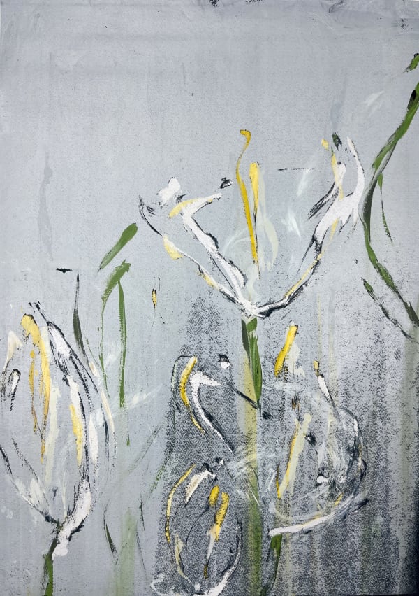 M.E. Ster-Molnar, Lilies on a Grey Day