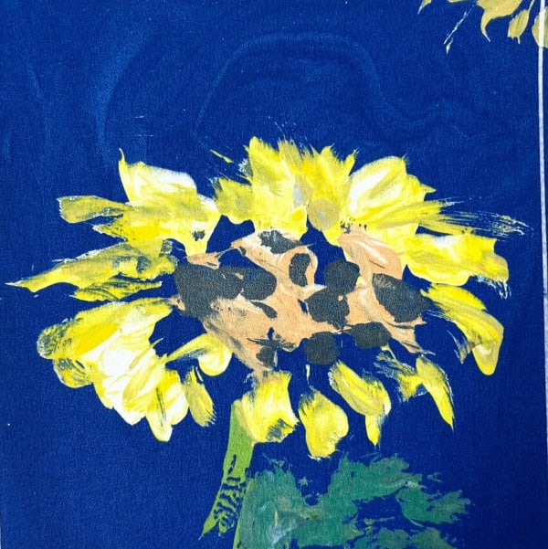 M.E. Ster-Molnar, Mini Bloom: Sunflower Solo Cobalt