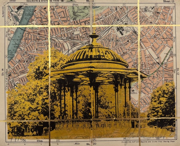 Angela Morris-Winmill, Clapham Common, Gold Ink, Commission