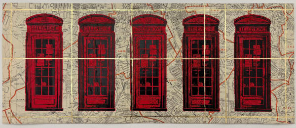Angela Morris-Winmill, Telephone Boxes - K6, Red Ink, South West London 1
