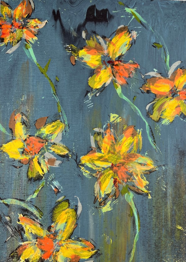 M.E. Ster-Molnar, Super Bloom - Daffodils at Midnight