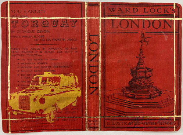 Angela Morris-Winmill, London Black Cab, Original Antique Map Book Cover