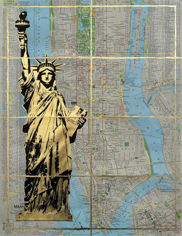 Angela Morris-Winmill, Statue of Liberty, NYC - Gold Leaf