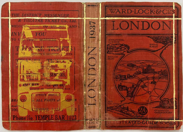 Angela Morris-Winmill, Routemaster Bus, Original Antique Map Book Cover