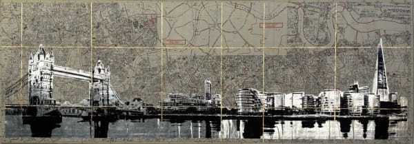 Angela Morris-Winmill, Tower Bridge Panoramic - Silver Leaf