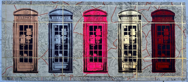 Angela Morris-Winmill, Telephone Boxes - K6, Multicoloured, North West London