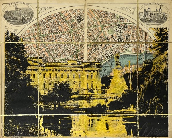 Angela Morris-Winmill, View From St James's Park I, Gold Ink, 1911