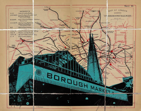 Angela Morris-Winmill, Borough Market, Tiffany Ink, 1927