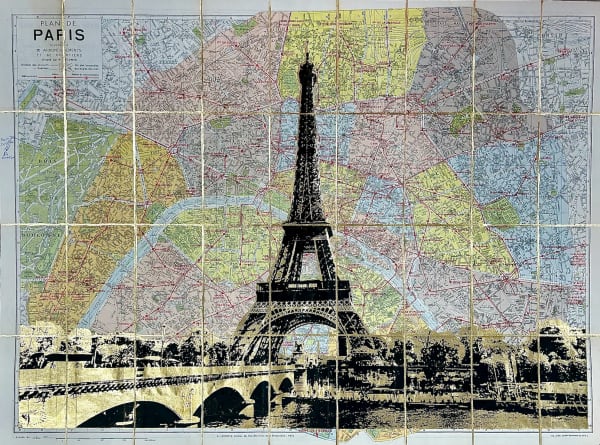 Angela Morris-Winmill, Eiffel Tower, Gold Leaf - Unframed, 2023