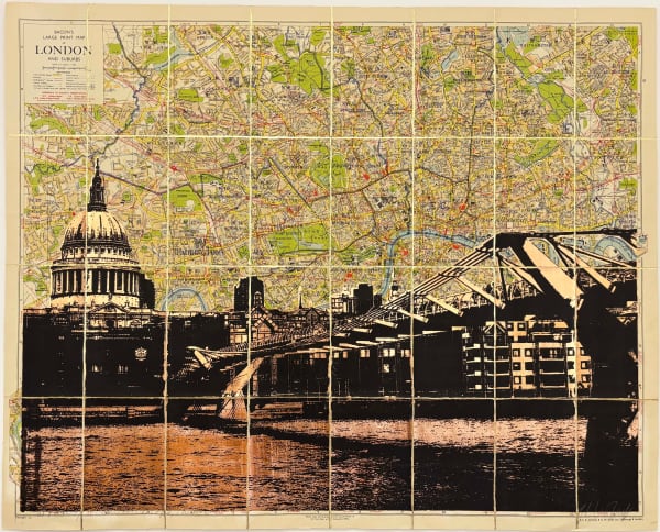 Angela Morris-Winmill, St Paul's and Millennium Bridge, Copper Leaf, 2025