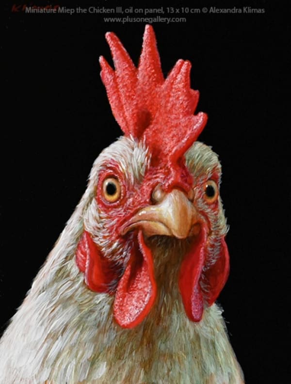 Alexandra Klimas, Miniature painting, Miep the Chicken III