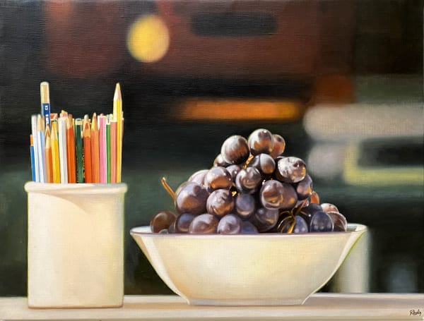 Jacques Bodin Les Raisins de La Couleur II Oil on canvas 60 x 81 cm