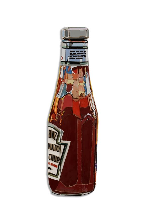 Diederick Kraaijeveld Heinz Ketchup Colored salvaged wood 155 x 46 cm