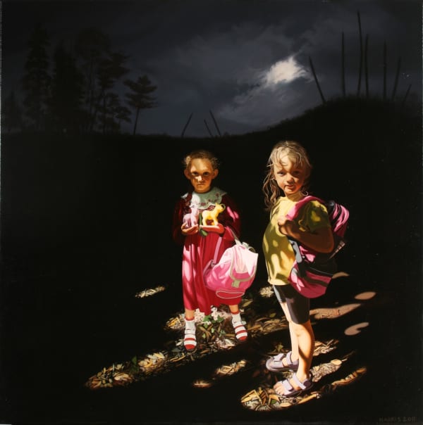 Philip Harris Runaways Oil on linen 50 x 50 cm