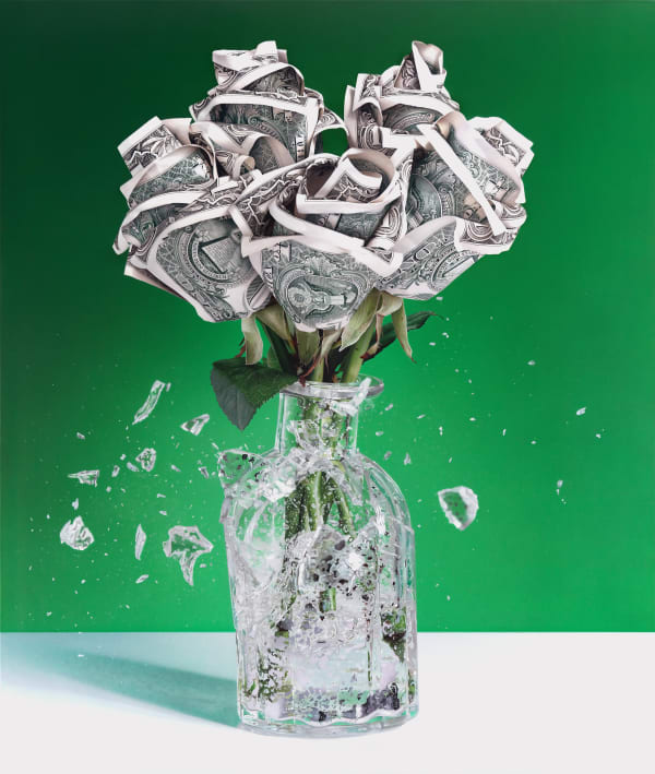 Tom Martin Point of No Return Acrylic on aluminium composite panel 130 x 110 cm