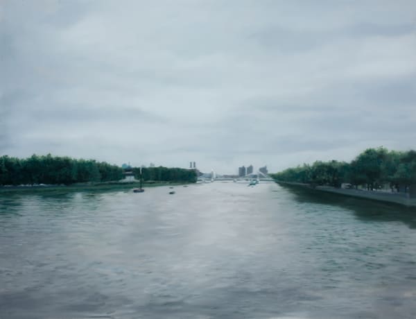 Francisco Rangel Albert Bridge from a Distant Oil on Canvas 119 x 89 cm