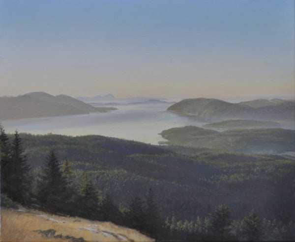 Carl Laubin The San Juan Islands from Mount Constitution 1 Oil on canvas 25 x 30 cm