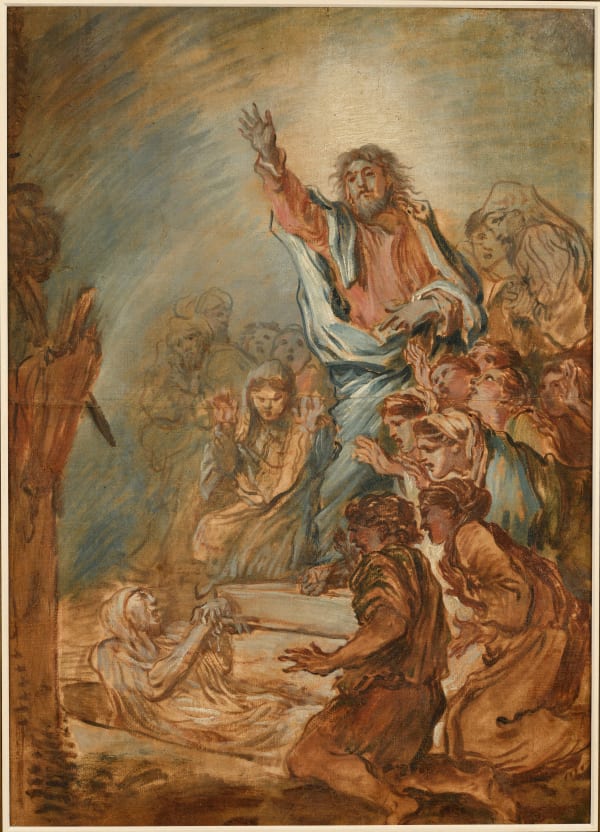 Giovanni Benedetto Castiglione, called Il Grechetto (Genoa 1609–1664 Mantua), The raising of Lazarus