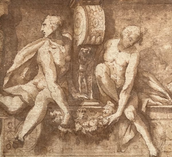 Circle of Francesco PENNI (Florence 1488 - 1528 Naples), Study for a fresco