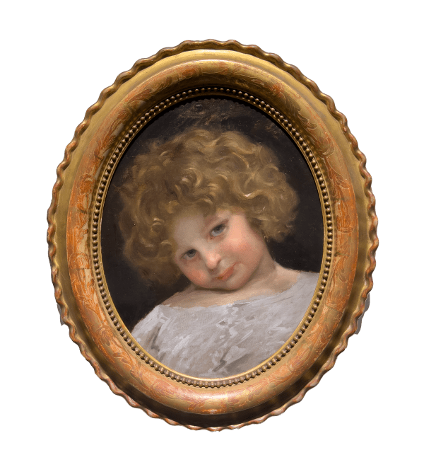 Adolphe William Bouguereau (La Rochelle 1825 - 1905), Portrait of His Grandson William (?) – Preparatory Study for The Youth of Bacchus, c. 1883