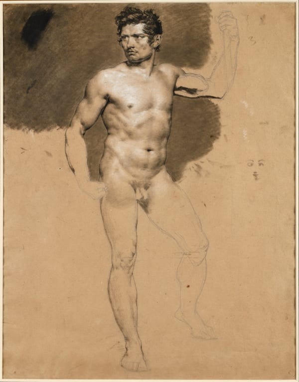 Constance-Marie CHARPENTIER (Paris 1767 - 1849), Academy drawing of a man