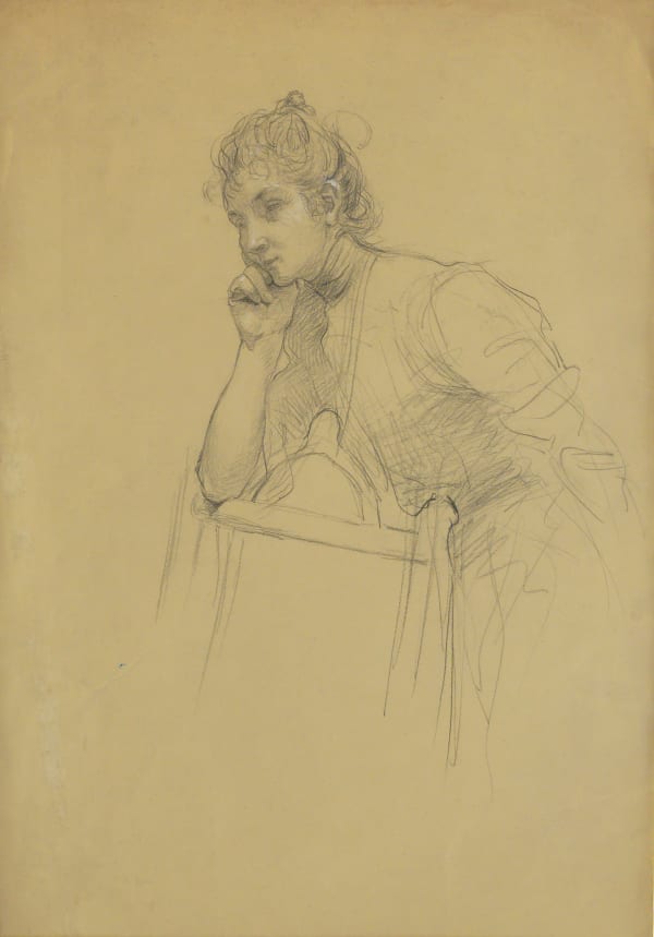 Maurice Chabas (Nantes 1862 – 1947 Versailles), Pensive Young Woman, c. 1895 - 1905