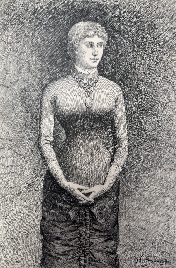 Henri-Charles SAUVAGE (Blois, 1853 – 1912), Portrait of Madame H. L, 1882