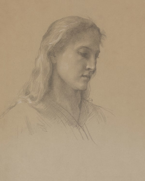 Adolphe William Bouguereau (La Rochelle 1825 - 1905), Study of the Head of the Virgin, ca. 1873-78