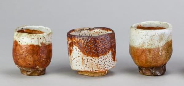 Unknown Maker, Trio of Shino Sake Cups