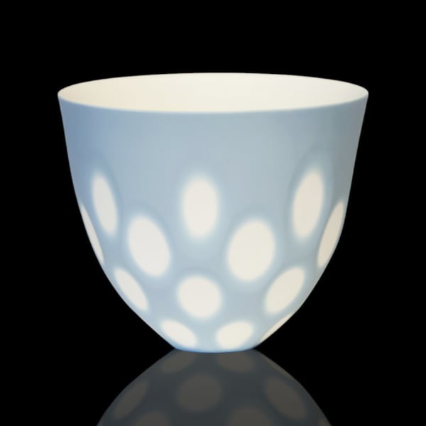 Sasha Wardell Blue/White Space Bowl , 2025 2 layers of bone china h. 15 x w. 17.5 cm
