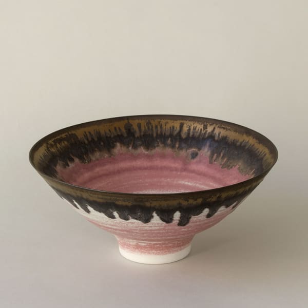 Peter Wills, Small Light Pink and Bronze Bowl