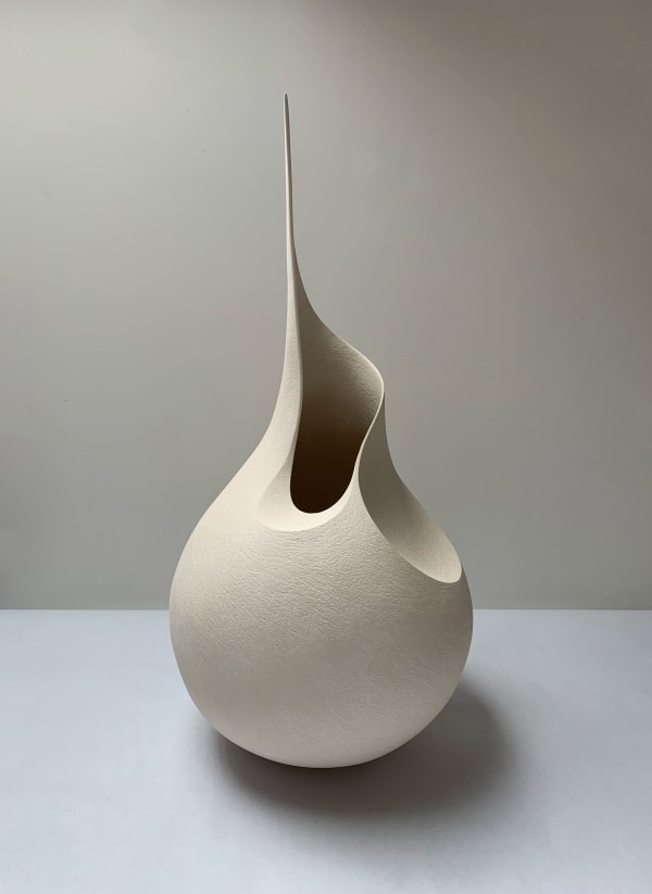 Mitch Pilkington, Tall White Point Stoneware Vessel, 2021