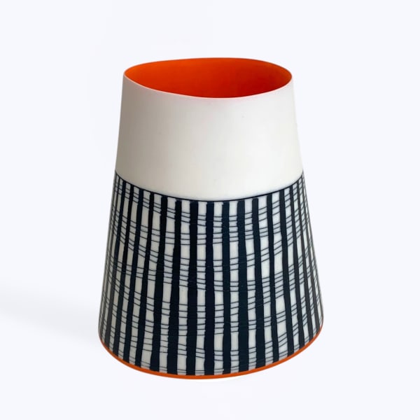 Lara Scobie, Oval Vessel – Orange Interior, 2025