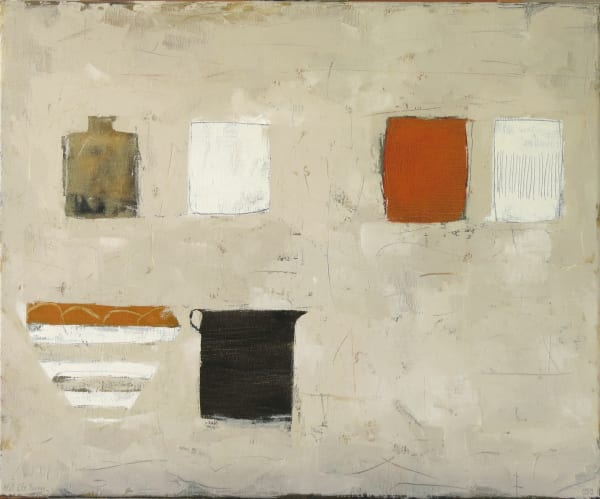 Ann Armitage Still Life Forms, 2021 signed to verso oil on linen h. 60 x w. 73 cm