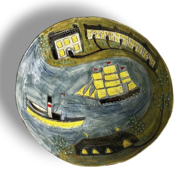 Anne Barrell, Whaling Harbour - Large Ocean Bowl, 2025