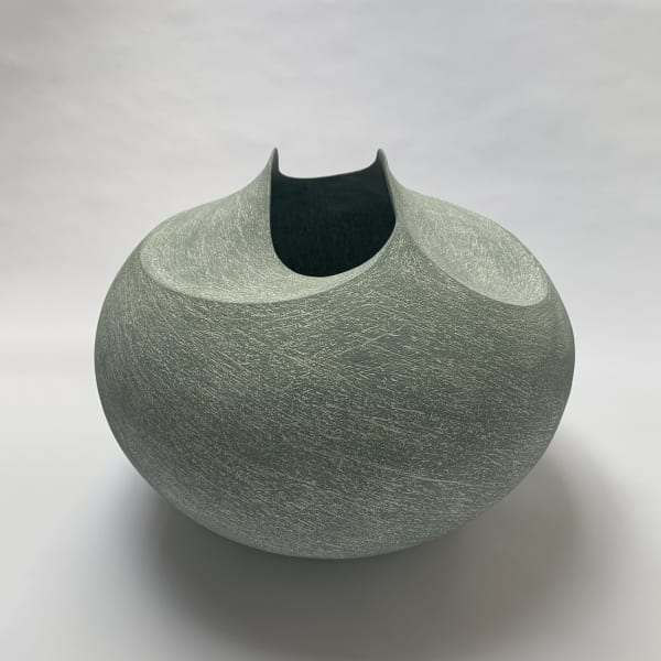 Mitch Pilkington, Low Green Stoneware Vessel, 2021