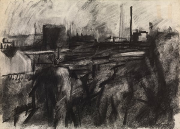 Dennis Creffield, Greenwich, Looking down river, 1960