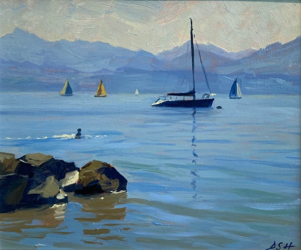 Morning Light, Lac Léman Daisy Sims Hilditch